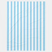Baby Blue en White Stripes Fleece Blanket Deken (Voorkant)
