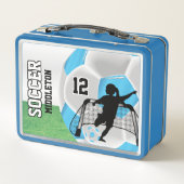 Baby Blue en White Voetbal - Voetbal (Achterkant)