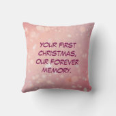 Baby & Blue-Eyed Pup Christmas Pillow Kussen (Achterkant)