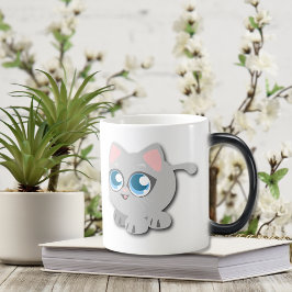 Baby Blue Eyed Ronde Kitten Magische Mok
