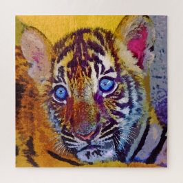 Baby Blue Eyes Tiger Cub Legpuzzel