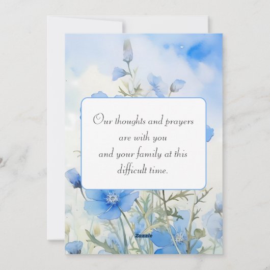 Baby Blue Eyes Waterverf  Feestdagenkaart (Achterkant)