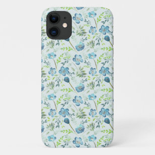  Baby Blue Eyes Waterverf Floral Case-Mate iPhone Case