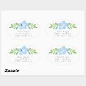 Baby Blue Eyes Waterverf Floral Swag labels (Vel)