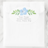 Baby Blue Eyes Waterverf Floral Swag labels (Tas)