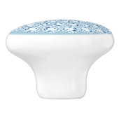 Baby Blue Faux Glitter Circles Patroon Keramische Knop (Zijkant)