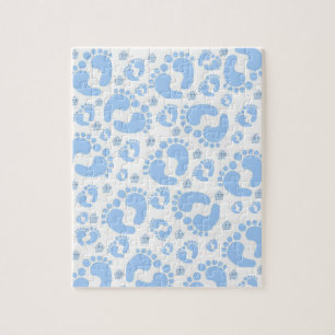 Baby Blue Feet Elephant Jigzaag Puzzle Legpuzzel