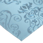Baby Blue Floral Damask Tafelkleed (Gekanteld)