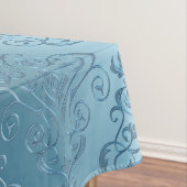 Baby Blue Floral Damask Tafelkleed (Voorbeeld)