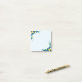 Baby Blue Floral Dream Post-it® Notes (Op bureau)
