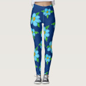 Baby Blue Floral Leggings (Voorkant)