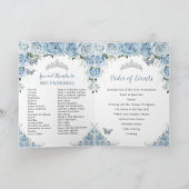 Baby Blue Floral Quinceanera Princess Butterflies Programma (Binnen)