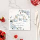 Baby Blue Floral Rozen Princess Coach Quinceanera Servet (Insitu)