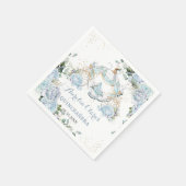 Baby Blue Floral Rozen Princess Coach Quinceanera Servet (Hoek)