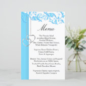Baby Blue Floral Swirl - Menu (Staand voorkant)