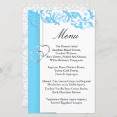Baby Blue Floral Swirl - Menu (Voorkant / Achterkant)