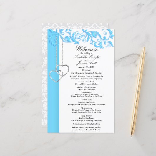 Baby Blue Floral Swirl - Programma (Voorkant / Achterkant in situ)