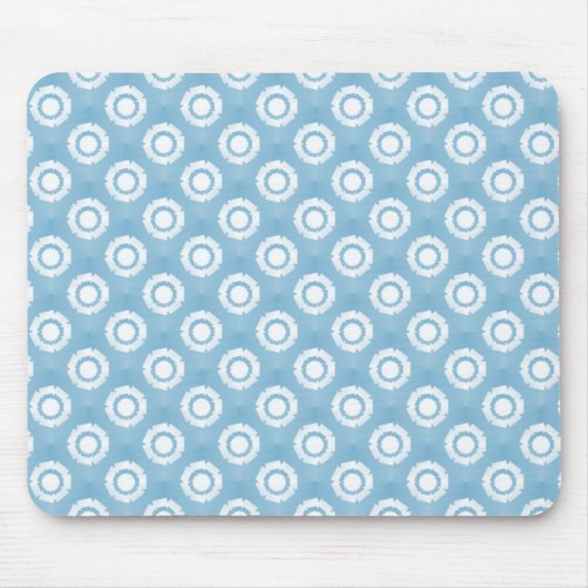 Baby Blue Funky Flower Mousepad Muismat (Voorkant)