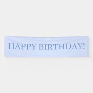 Baby Blue Gelukkig Verjaardag Spandoek