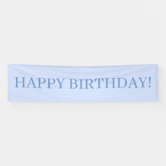 Baby Blue Gelukkig Verjaardag Spandoek