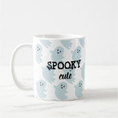 Baby Blue Ghost Halloween Spooky Schattige Koffiemok (Links)