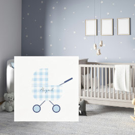 Baby Blue Gingham-Baby shower Servet