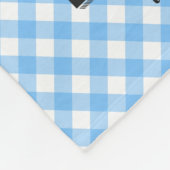 Baby Blue Gingham Best Dad Ever Photo Collage Fleece Deken (Hoek)
