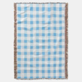 Baby Blue Gingham Deken (Voorkant Verticaal)