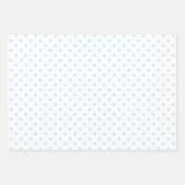 Baby Blue Gingham en Polka Dots gemengd patroon. Inpakpapier Vel (Voorkant)