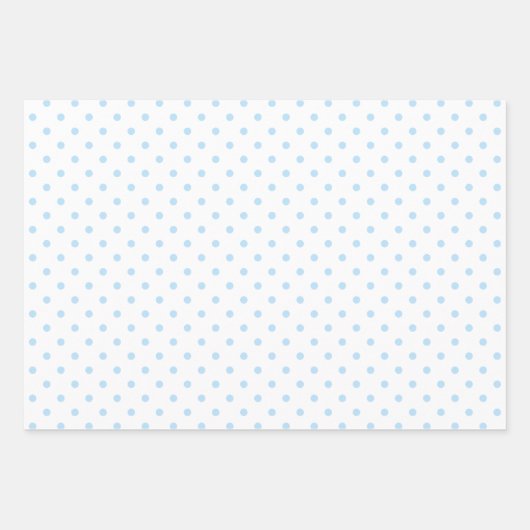 Baby Blue Gingham en Polka Dots gemengd patroon. Inpakpapier Vel (Voorkant)