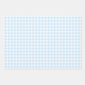 Baby Blue Gingham en Polka Dots. Inpakpapier Vel (Voorkant)