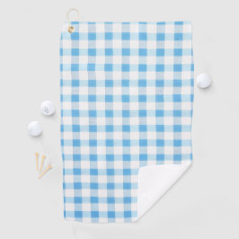Baby Blue Gingham Golfhanddoek
