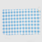 Baby Blue Gingham Golfhanddoek (Horizontaal)