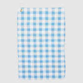 Baby Blue Gingham Golfhanddoek (Voorkant)
