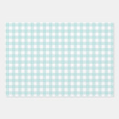 baby blue gingham inpakpapier vel (Voorkant 2)