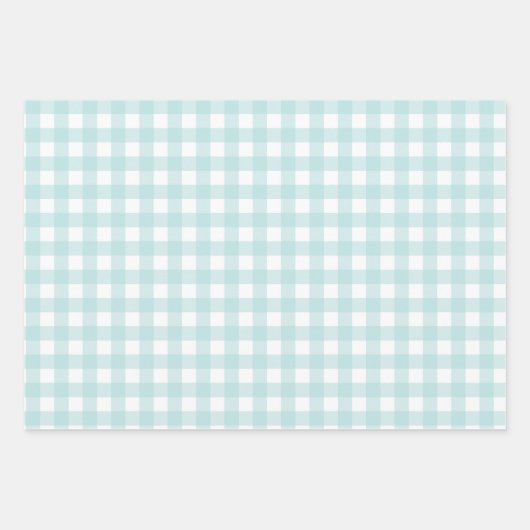 baby blue gingham inpakpapier vel (Voorkant)