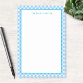 Baby Blue Gingham met Border Post-it® Notes