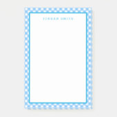 Baby Blue Gingham met Border Post-it® Notes (Voorkant)
