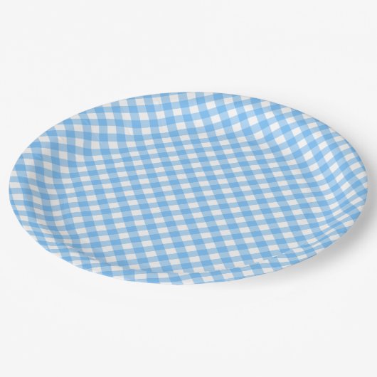 Baby Blue Gingham Paper Bord (Gekanteld)