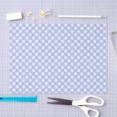Baby Blue Gingham Patroonpapier Tissuepapier (Craft)