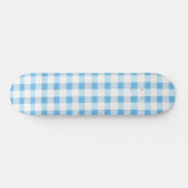 Baby Blue Gingham Persoonlijk Skateboard (Horizontaal)
