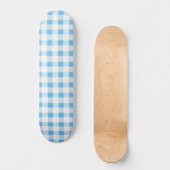 Baby Blue Gingham Persoonlijk Skateboard (Voorkant)