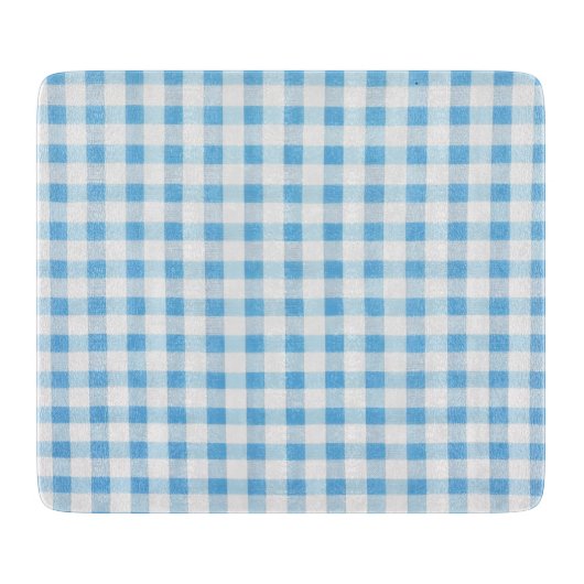 Baby Blue Gingham Snijplank (Voorkant)