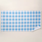 Baby Blue Gingham Strandlaken (Voorkant)