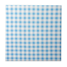 Baby Blue Gingham Tegeltje
