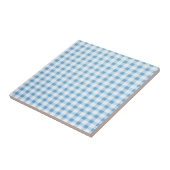 Baby Blue Gingham Tegeltje (Zijkant)
