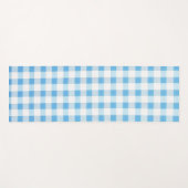 Baby Blue Gingham Yogamat (Voorkant (horizontaal))