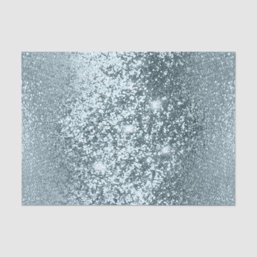 Baby Blue Glitter-achtergrond Tissuepapier (Voorkant)