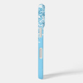 Baby Blue Glitter Drips Glam Handtekening Case-Mate iPhone Case (Achterkant / Rechts)