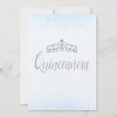 Baby Blue Glitter & Lace, Quinceañera-uitvindingen Kaart (Achterkant)